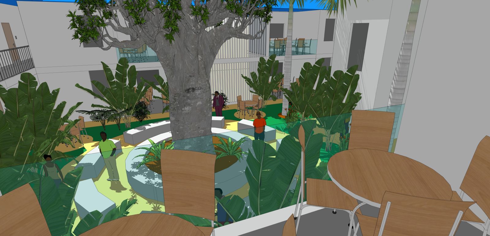 Courtyard render